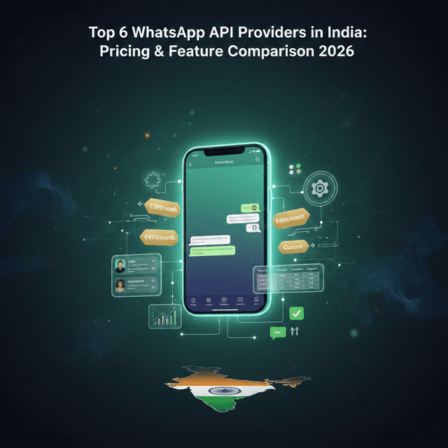 Featured image for Top 6 WhatsApp API Providers in India: Pricing & Feature Comparison 2026